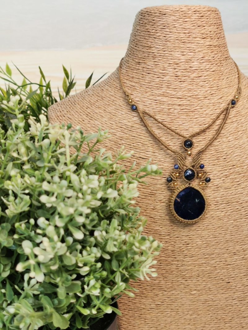 Collier Micro-Macramé et Sodalite VICK