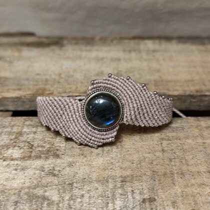 Bracelet "PEDRO" micro macramé et labradorite